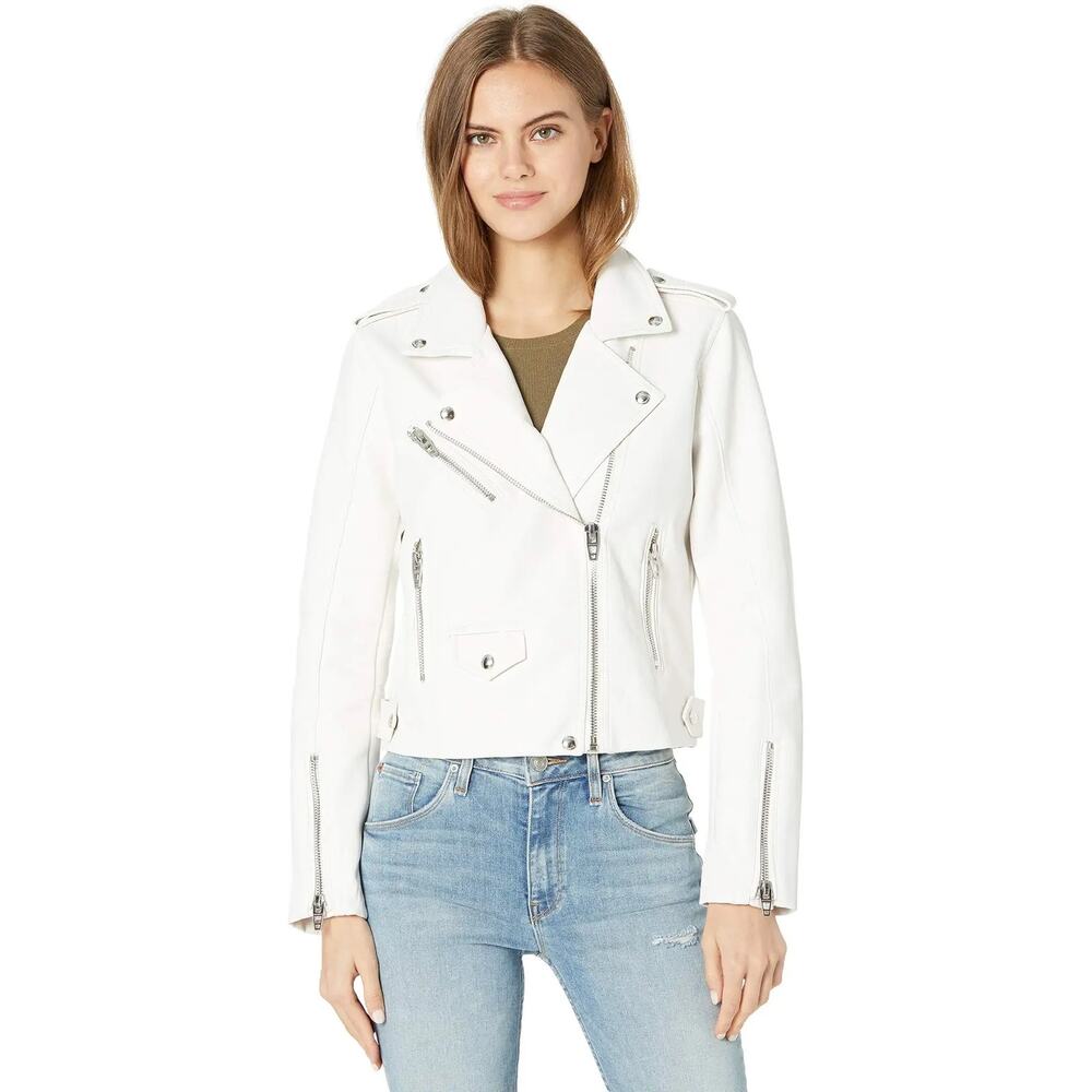 Blank NYC Pu Moto Jacket White